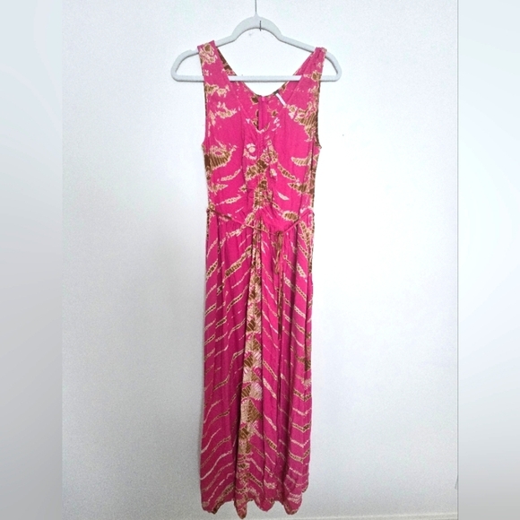 Young Fabulous & Broke Dresses & Skirts - Young Fabulous & Broke Pink Tie Dye Boho Featival Maxi Dress | size M